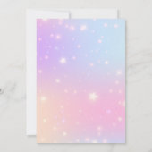 Gepersonaliseerde Shimmer Unicorn verjaardagsuitno Kaart (Achterkant)