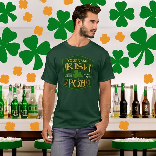 Gepersonaliseerde Shirten van Irish Pub St Patrick T-shirt