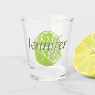 Gepersonaliseerde Shot Glass met Limoen en naam Shot Glas