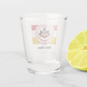 GEPERSONALISEERDE SHOT GLASS W/PMC-VLAG GLAS (Achterkant)