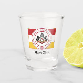 GEPERSONALISEERDE SHOT GLASS W/PMC-VLAG GLAS