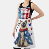 Gepersonaliseerde Siamese kat mam all-over print S Schort (Insitu)