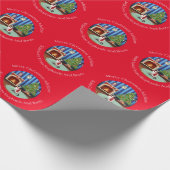 Gepersonaliseerde Siamese Kitty Cat Kerstmis Cadeaupapier (Hoek)