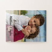 Gepersonaliseerde siblings Fotocadeaus Legpuzzel (Horizontaal)