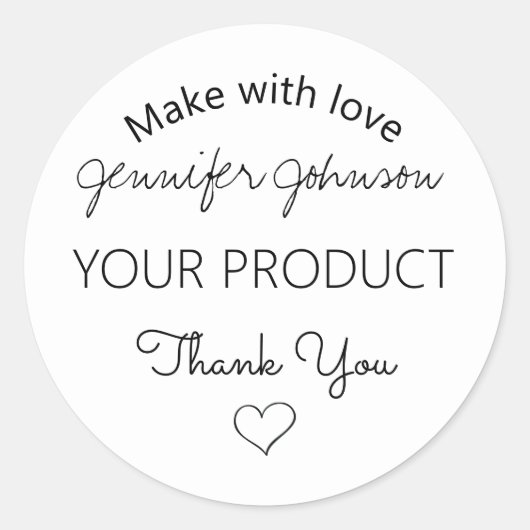 Gepersonaliseerde Sieraden Ontwerp Classic Ronde S Sticker (Voorkant)