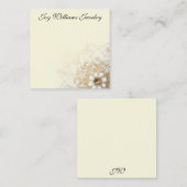 Gepersonaliseerde sieraden oorbel Kaart Vierkante Visitekaartje (Voorkant / Achterkant)