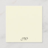 Gepersonaliseerde sieraden oorbel Kaart Vierkante Visitekaartje (Achterkant)