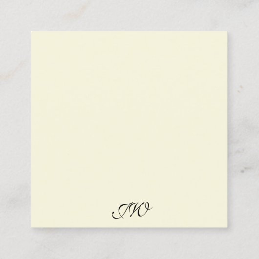 Gepersonaliseerde sieraden oorbel Kaart Vierkante Visitekaartje (Achterkant)