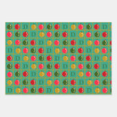 Gepersonaliseerde sierbingo - rood en groen inpakpapier vel (Voorkant)