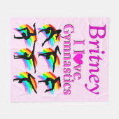 GEPERSONALISEERDE SIERLIJKE GYMNAST FLEECE DEKEN (Voorkant (Horizontaal))