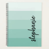 Gepersonaliseerde Signature Color Block Aqua 2024 Planner (Voorkant)