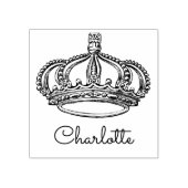 Gepersonaliseerde Signature Naam met  Crown Art Rubberstempel (Afrduk)