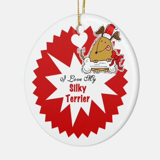 Gepersonaliseerde Silky Terrier Keepsake Ornament (Links)