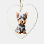 Gepersonaliseerde Silky Terrier Puppy Keramisch Ornament (Links)
