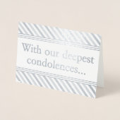 Gepersonaliseerde Silver Foil Condolences Kaart (Voorkant)