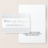 Gepersonaliseerde Silver Foil Condolences Kaart (Display)