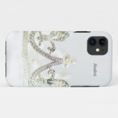 Gepersonaliseerde Silver Gray Princess Crown  Case-Mate iPhone Case (Achterkant (horizontaal))