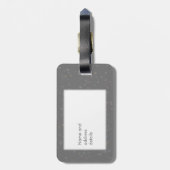 Gepersonaliseerde Silver Stardust Confetti de heer Bagagelabel (Achterkant verticaal)