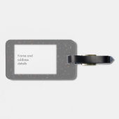 Gepersonaliseerde Silver Stardust Confetti de heer Bagagelabel (Achterkant horizontaal)