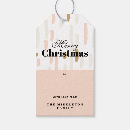 Gepersonaliseerde Simple Boho Christmas Cadeaulabel (Voorkant)