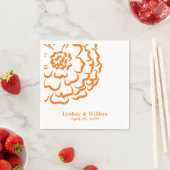 Gepersonaliseerde Sinaasappel goudsbloem bloemenbr Servet (Insitu)