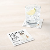 Gepersonaliseerde Sint Bernard bruiloft Kartonnen Onderzetters (Insitu)