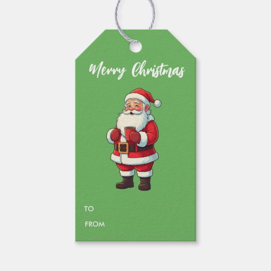 Gepersonaliseerde Sinterklaas Drink warme chocolad Cadeaulabel (Voorkant)