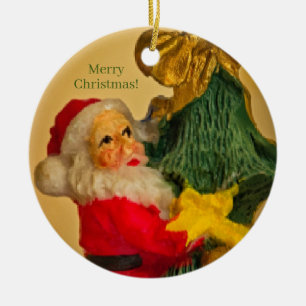 Gepersonaliseerde Sinterklaas op de Vintage van de Keramisch Ornament