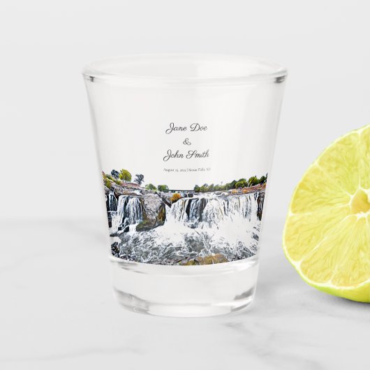 Gepersonaliseerde Sioux-Herfsten Waterfall Shot Gl Shot Glas (Voorkant)