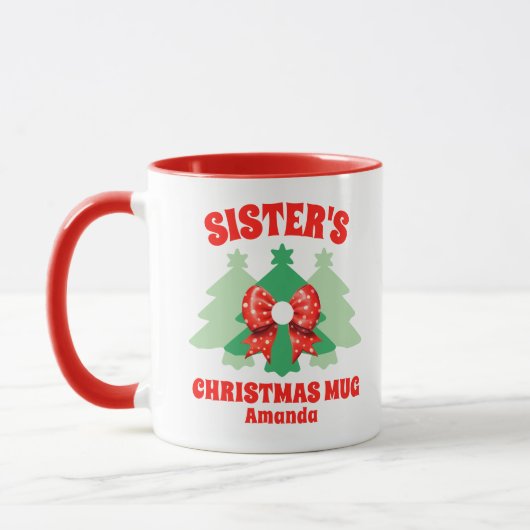 Gepersonaliseerde Sister's Christmas Mok (Links)