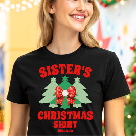 Gepersonaliseerde Sister's Christmas Shirt