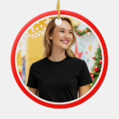 Gepersonaliseerde Sister's Foto Kerstboom Keramisch Ornament (Achterkant)