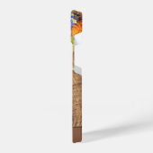 Gepersonaliseerde sjabloon bloemen en hout iPhone hoesje (Linkerkant)