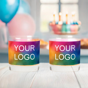 Gepersonaliseerde Sjabloon Business Company Logo B Whisky Glas