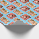 Gepersonaliseerde sjabloon voor 2 foto's van het k cadeaupapier (Hoek)