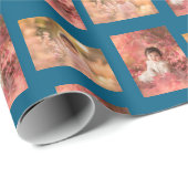 Gepersonaliseerde sjabloon voor 2 foto's van het k cadeaupapier (Rol Hoek)