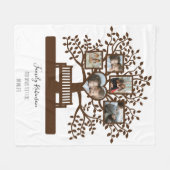 Gepersonaliseerde Sjabloon voor familieboomfotocol Fleece Deken (Voorkant (Horizontaal))