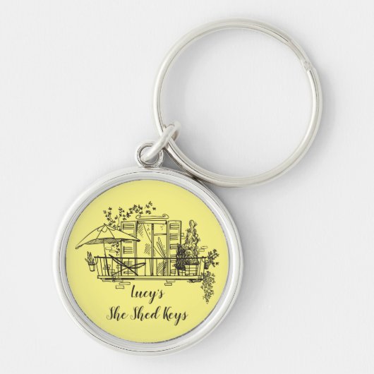 Gepersonaliseerde Sjabloon voor haar schattig Sleutelhanger (Voorkant)