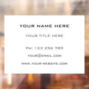 Gepersonaliseerde Sjabloon voor het vastzetten van Raamsticker