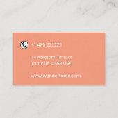 Gepersonaliseerde sjabloon voor visitekaartjes (Achterkant)
