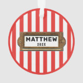 Gepersonaliseerde Skateboarder Holiday Gift Orname Ornament (achterkant)