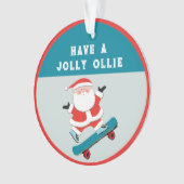Gepersonaliseerde Skateboarder Holiday Gift Orname Ornament (voorkant)