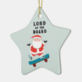 Gepersonaliseerde Skateboarder Keepomwille Keramisch Ornament (Links)