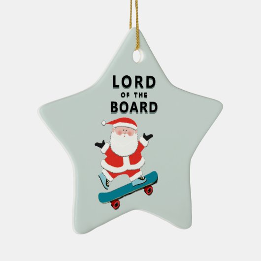 Gepersonaliseerde Skateboarder Keepomwille Keramisch Ornament (Rechts)