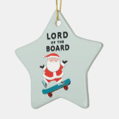 Gepersonaliseerde Skateboarder Keepomwille Keramisch Ornament (Links)