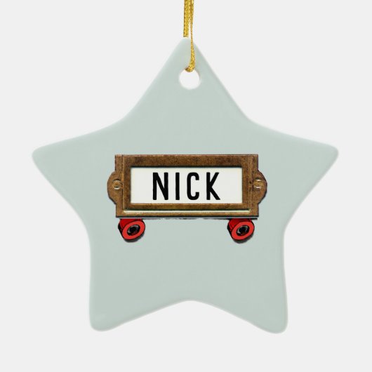 Gepersonaliseerde Skateboarder Keepomwille Keramisch Ornament (Achterkant)