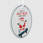 Gepersonaliseerde Skateboarder Keepomwille Ornament (voorkant)