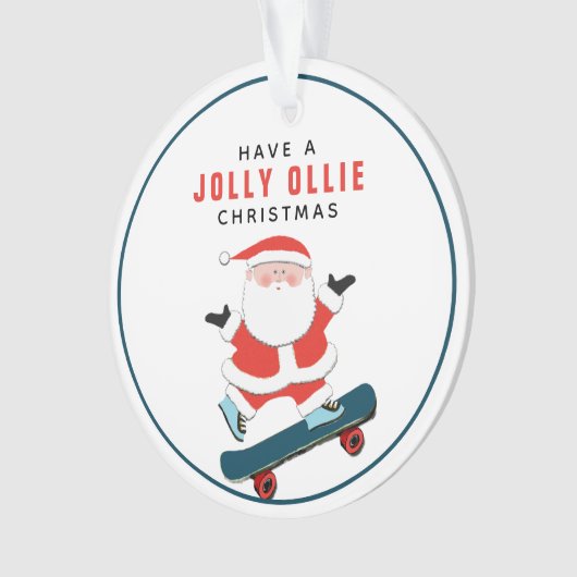 Gepersonaliseerde Skateboarder Keepomwille Ornament (voorkant)