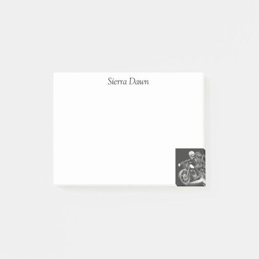 Gepersonaliseerde skelet motorfiets Post-it notiti Post-it® Notes (Voorkant)