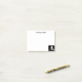 Gepersonaliseerde Skelet Spooky Post-it Notes (Op bureau)